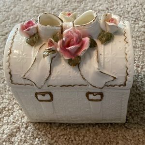Vintage Porcelain Treasure Box for Trinkets
